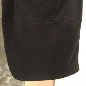 Aqua black cotton skirt with pockets w high waist